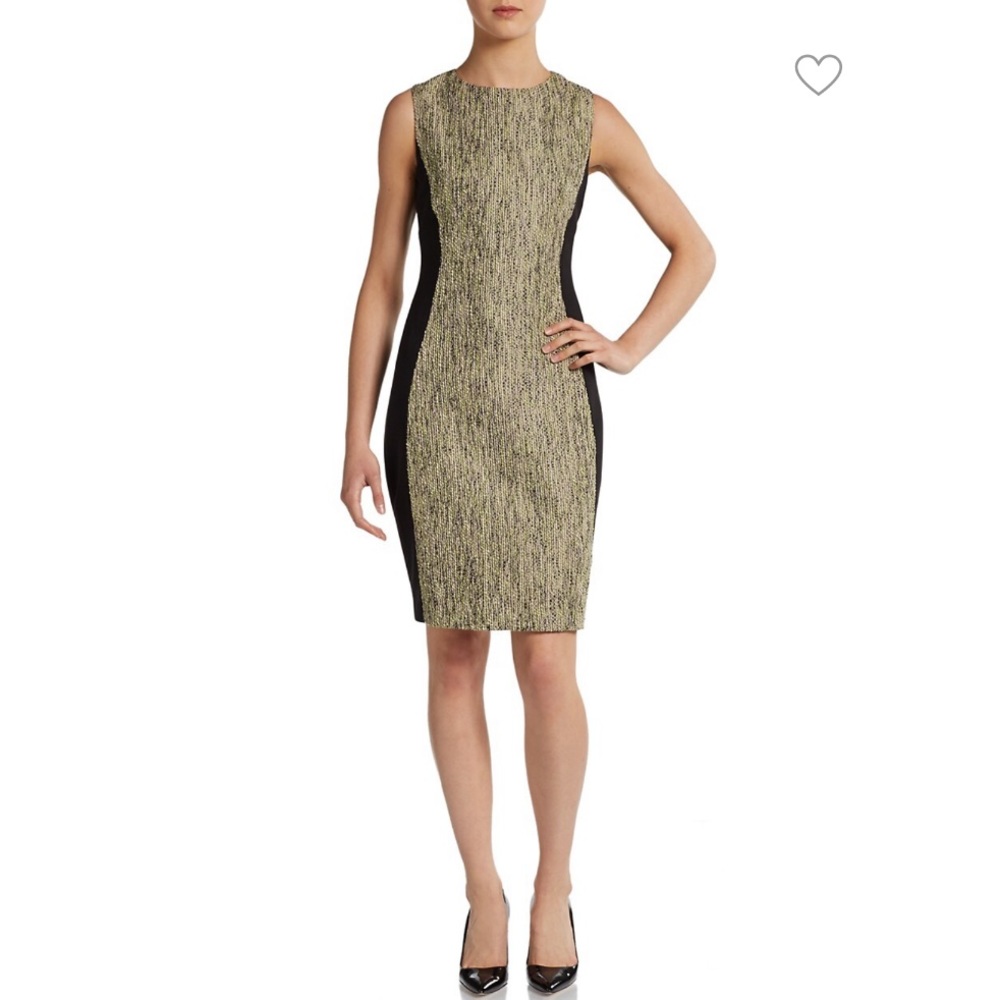Tahari Mila Tweed Dress in Green
